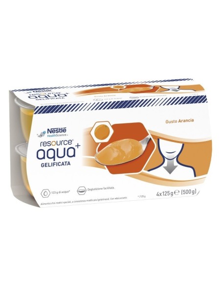 Bevanda gelificata arancia Resource Aqua+ 4x125 ml